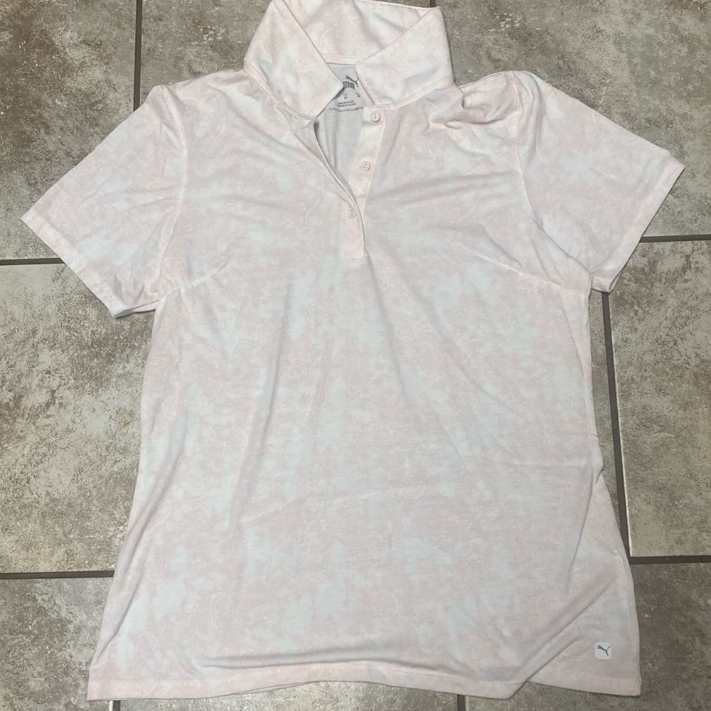 Beautiful Puma Floral Golf Shirt - M